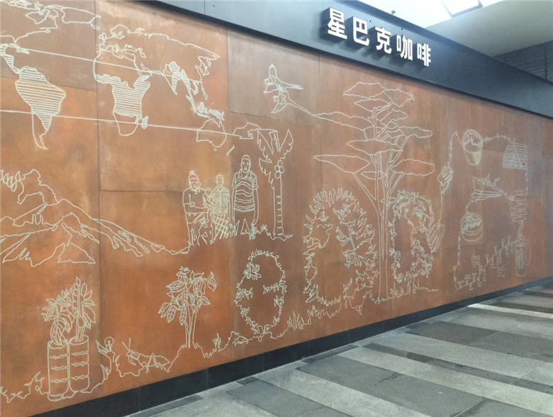 白银耐候钢幕墙